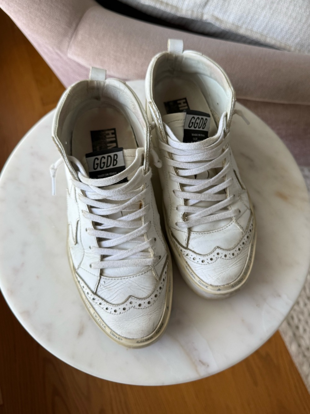 Golden Goose Hi Mid Star Sneaker in White - Size 36 - Picture 3 of 8
